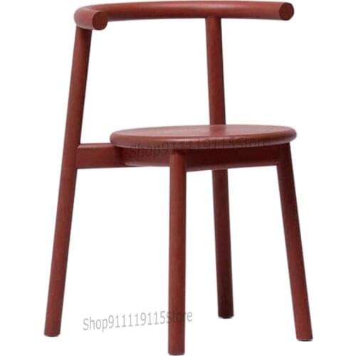 Italian Designer Chair Can Stack All Solid Wood Chair Of Northern Europe Walnut Dining Chair