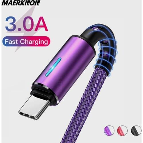 USB Type C Cable Fast Charging Wire 3A Micro USB Cable for xiaomi mi10 redmi note 10 pro Mobile Phone USB C Type-C Charger Cord