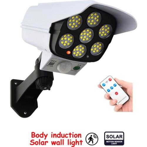 Remote Solar motion sensor lamp LED Light Outdoor Monitor Surveillance Camera Power Dummy Camera Security Waterproof Fake Camera