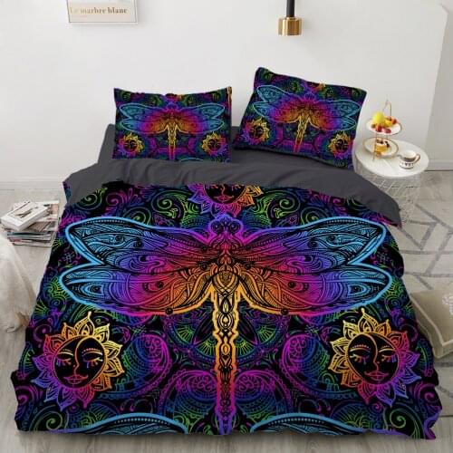 Luxury 3D Bedding set Europe Queen King Double Duvet cover set Bed linen Comfortable Blanket/Quilt cover Bed Set dragonfly