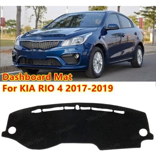 For KIA RIO 4 K2 2017-2019 Russian Versions Anti-Slip Mat Sunshade Dashmat Protect Carpet Dashboard Cover Pad Accessories