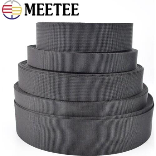 Meetee 5Meters 1mm Thick Black Nylon Webbing Ribbon Band Strap Tape Dog Collar Backpack Knapsack Belt DIY Sewing Accessories