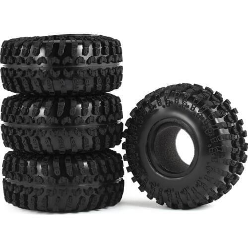 4pcs AX-3021 2.2 Inch Rubber Tire Tyre Set for 1/10 Axial SCX10 RR10 Wraith 90056 90045 RC Rock Crawler Truck
