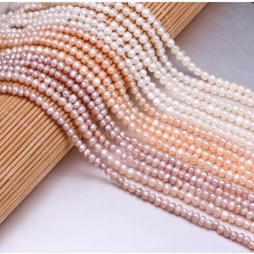 Natural Pearl Real Freshwater Pearls Beads Baroque Loose Spacer Beads For Jewelry Making DIY Bracelet Neckalce Accessories 3-4mm