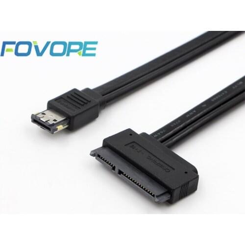 New Dual Power eSATA USB 12V 5V Combo to 22Pin SATA USB Hard Disk Cable