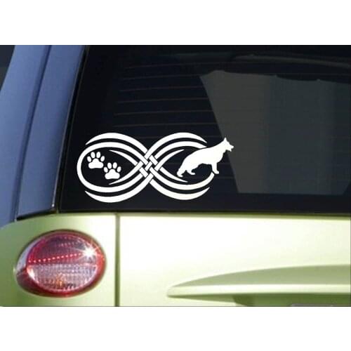 Tribal German Shepherd Infinity Sitcker 8.5 inch wide decal Car Sticker