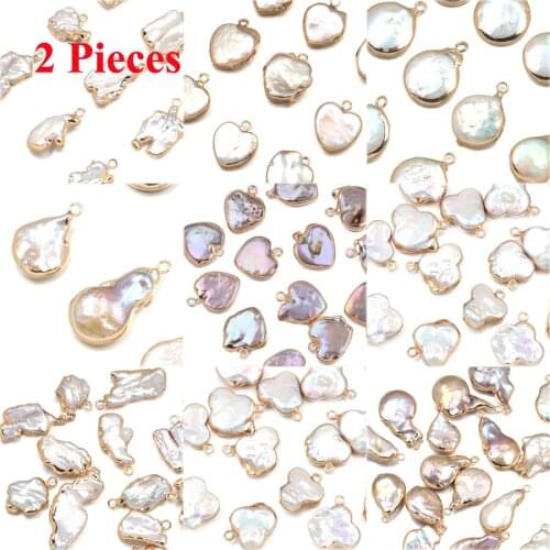 2020 New Natural Freshwater Pearl Pendants Charms Pendants For Jewelry Making DIY Accessories Fit Necklaces Size 15x23mm