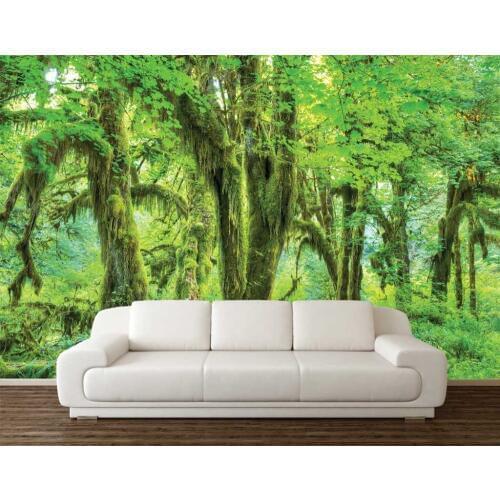 Custom Hot 3D Photo Wallpaper Wall Art Tropical Jungle Wall Sticker Vinyl Waterproof Wallpaper Home Decor