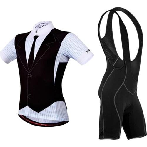 Casual Mens Cycling Clothing Set Sportswear Suit Outdoor Jersey +Bib Shorts