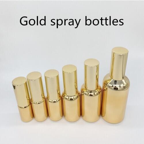10ml 20ml 30ml 50ml 100ml gold glass refillable empty atomiser spray bottle,glass perfume bottle,containe subpackage bottle