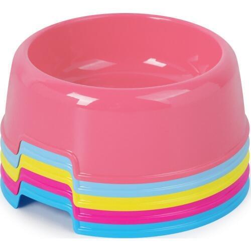Multicolor Cat Dog Bowls Candy Color Plastic Dog Bowl Feeding Water Food Puppy Feeder Dog Food Container Cat Bowl Pet Supplies