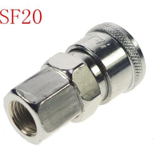 SF20 1/4" Female Thread Pneumatic Quick Coupler Connector Fittings 2Pcs