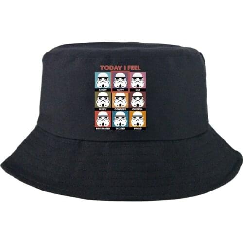 Disney Star Wars Fishing Hat Unisex Sunbonnet Bucket Hat Outdoor Fashion Bob Hat Double-sided Graphic Summer Panama Cap Cotton