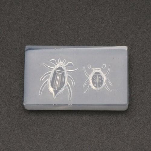 Cute Ladybug Beetle Pendant Insect Resin Silicone Mold Jewelry Making Tools W0YA