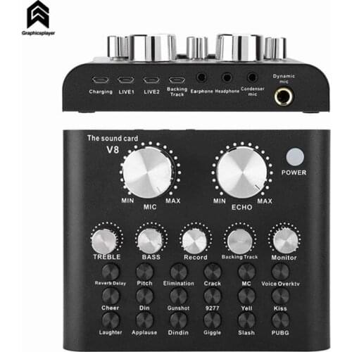 For android PC computer mobile phone live sound card external USB for network video entertainment live broadcast