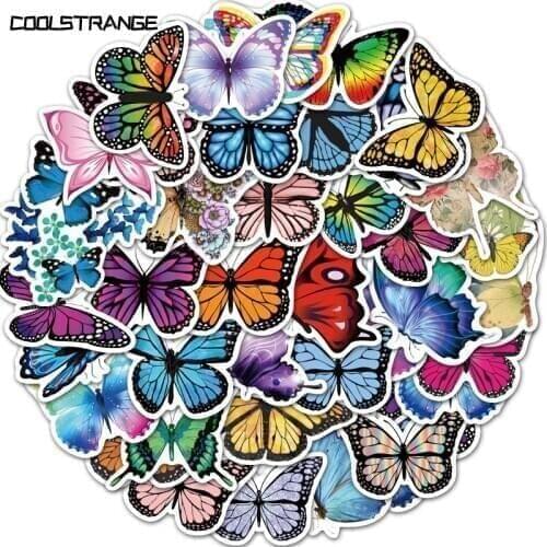 10/30/50Pcs Cartoon Beautiful Butterfly Stickers For Kid And Vsco Girl Laptop Luggage Motorcycle Skateboard Diary Pegatinas
