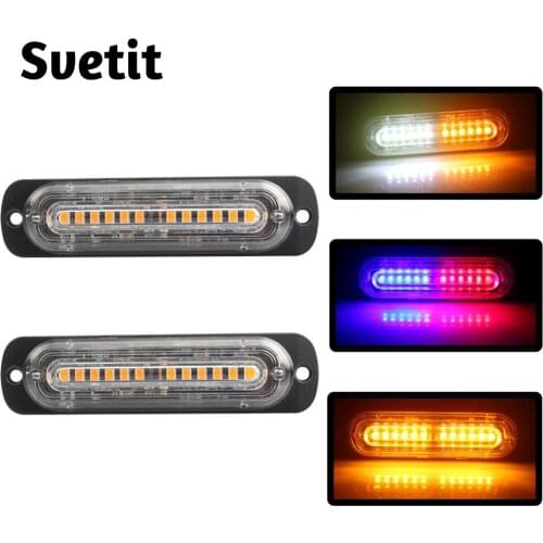 2Pcs LED Stroboscopes Motorcycle Strobe Light Ambulance Car Police Lights 12V 24V Truck Trailer Side Marker Lamp Warning Signals