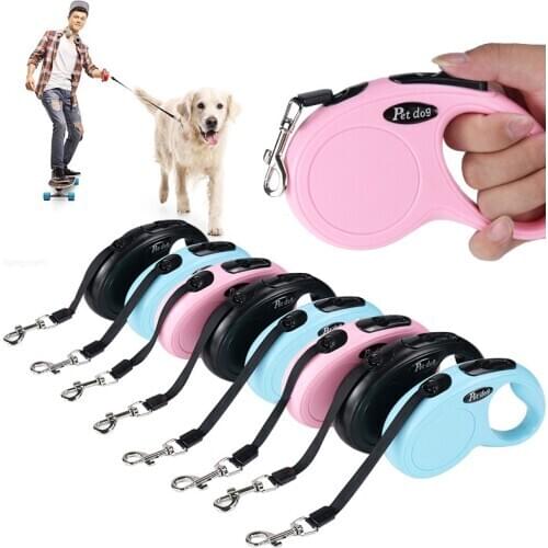3M/5M Adjustable Dog Leash Set Automatic Flexible Dog Lead Leashes Puppy Cat Outdoor Walking Traction Rope for Dogs Pet Supplies