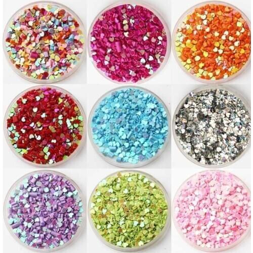 3mm peach heart nail sequins love eye makeup glitter patch sequins Diy clothing accessories accessories