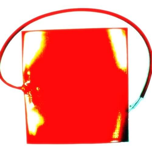 380*380*1.5mm heat bed for 3d printer 110v 300w adhesive 1 side 100K thermistor 1000mm lead wire come out from middle 1 side