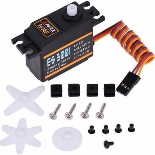 4x EMAX ES3001 37g simulation server Standard Servo For RC Helicopter Boat Airplane Fiexd wing
