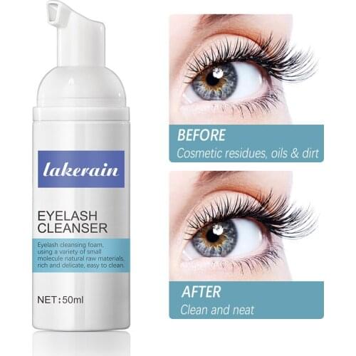 50ml Eyelashes Cleansing Shampoo Mousse Kit Gentle And Non-irritating Grafting Eye Lashes Bubble Cleanser Makeup Remover