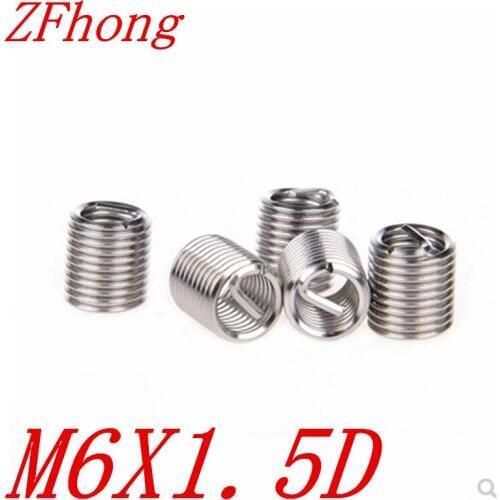 50pcs M6 M6*1.5D wire thread coil insert for thread repair,coil insert