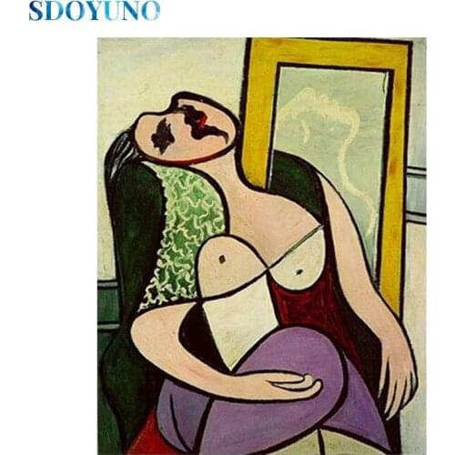 SDOYUNO DZDP677 5D Diamond Painting Full Square/Round Rhinestone Pictures Home Decor Mosaic Abstract Figure Diamond Embroidery