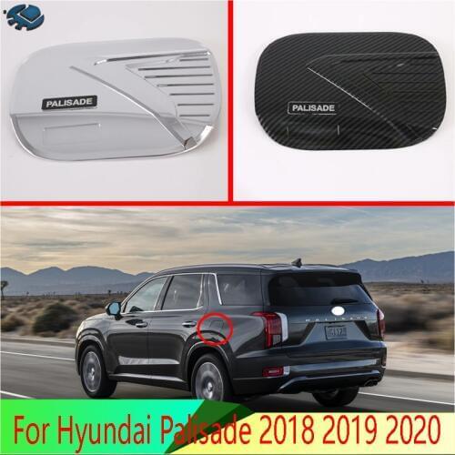 For Hyundai Palisade 2018 2019 2020 Car Accessories ABS Chrome fuel tank cap cover car-styling trim oil fuel cap protective