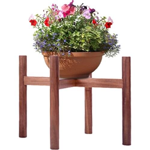 Beech Flower Stand Single Bay Window Balcony Desktop Mini Flower Pot Holder Modern Home Decoration Plant Pot Shelf