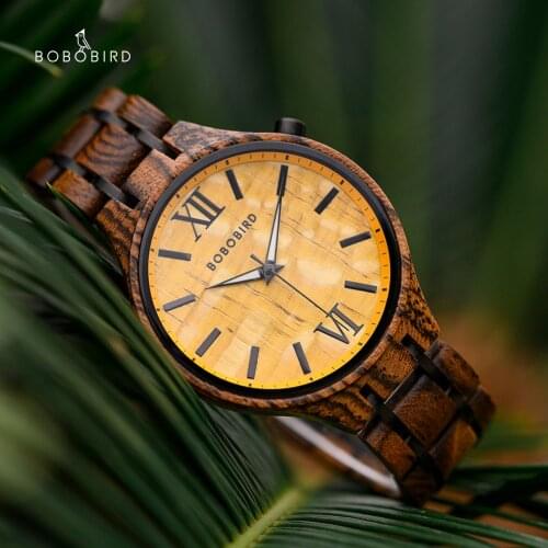 BOBO BIRD Quartz Mens Watch For Man 2020 WristWatch Male Clock in Wooden box Wrist Watches Wooden Timepieces Gift