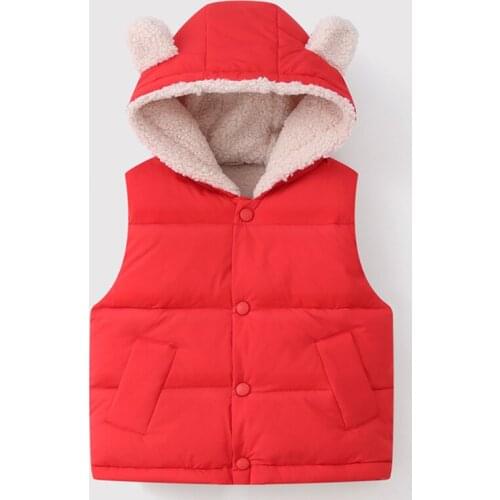 Kids Jackets Vest Spring Girls Outerwear Winter Plus velvet Boys Jacket New Year Costumes Warm Coats Baby Children Hooded Vest