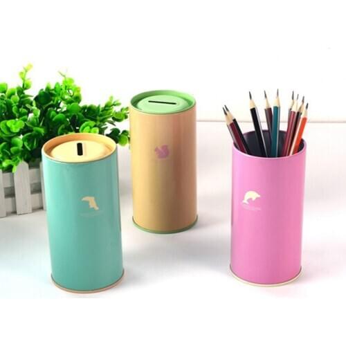 Saving Money Can Bank The Money Tin Coin Box Storage Piggy Cartoon Child Kid Toy Hot Candy Color Beverage Can Shape Saving Pot