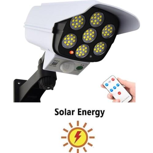 Remote Solar motion sensor Dummy Fake Camera Light 8 LED Waterproof 3 Modes Outdoor Garden Security Lamp Security Fake Camera