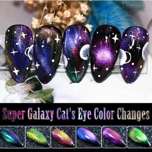 Galaxy Star Cat Eye Gel Nail Polish 9D Magnetic Cat Eye Phototherapy Color Nail Polish Magic Black Hole Glue TSLM2