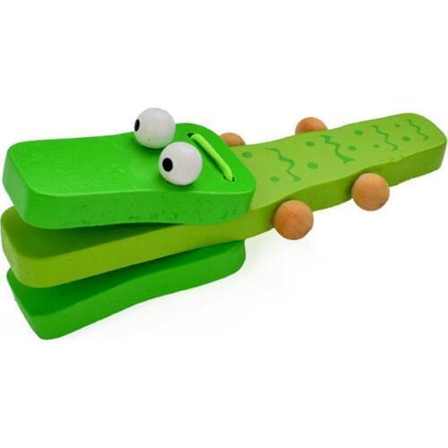 Montessori Toys Educational Wooden Toys for Children Early Learning Kids Intelligence Crocodile Ring Board Toy