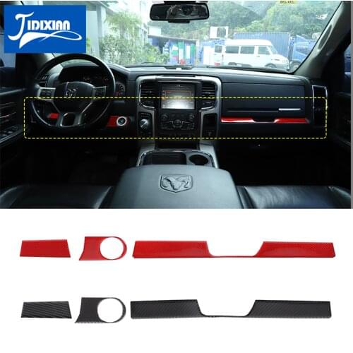 MOPAI Car Center Console Co-pilot Armrest Decoration Cover Sticker for Dodge Ram 2010-2015 Interior Accessories