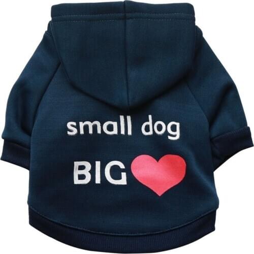 PUOUPUOU Classic Letter Dog Clothes Winter Warm Pet Clothes Fleece Dog Coat Jacket Hoodie for Dogs Clothing Ropa Para Perro