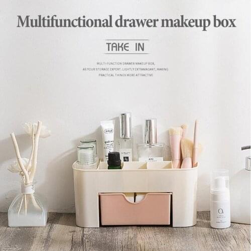 Cosmetic Storage Box Organizer With Drawer For Home Makeup Vanity And Accessories Case Box Holder Home Desktop Display Stand