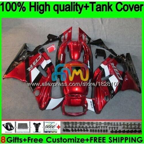 Body +Tank For HONDA CBR 600F2 600 F2 FS CBR600FS 1BS.3 CBR600 F2 CBR600F2 91 92 93 94 1991 cool Wine red 1992 1993 1994 Fairing