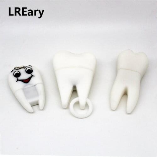 Cute tooth shaped pen drive teeth model usb flash drive 64GB pendrives 4GB 8GB 16GB 32GB cartoon memory stick U Disk