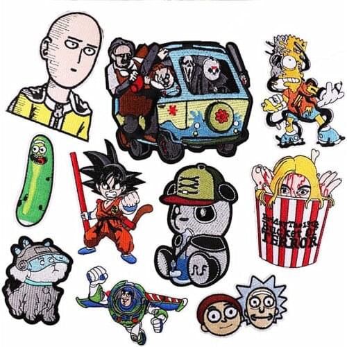 Cartoon Wukong Patch for Clothing Iron on Embroidered Sewing Applique Cute Sew On Fabric Badge DIY Apparel Accessories