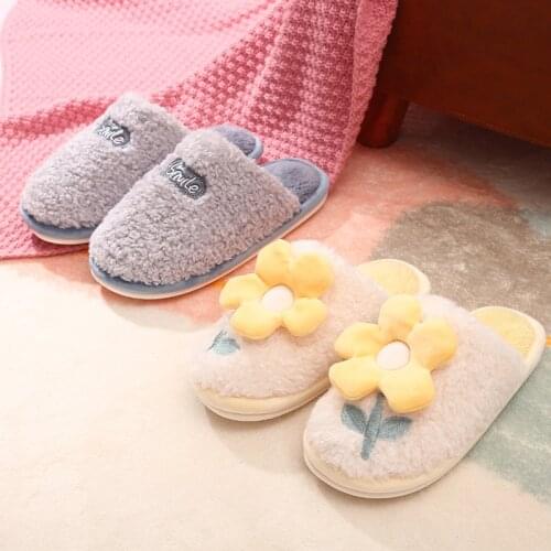 Mens New Cotton Shoes Warm Plush Cotton Slippers Winter Home Indoor Cotton Slippers