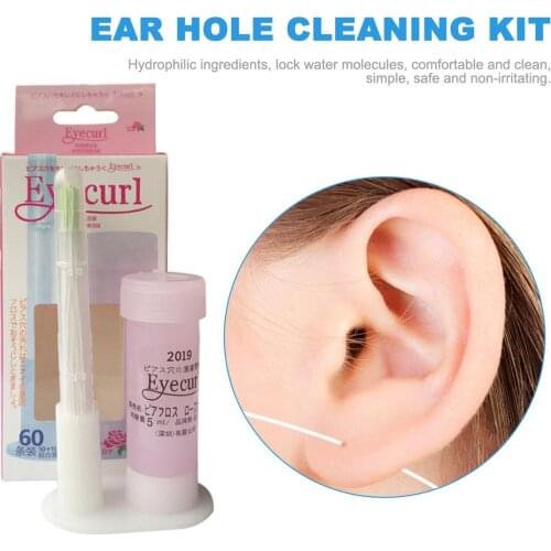Pierced Ear Cleaning Set Piercing Earring Hole Aftercare Tools Kit Disposable Earrings Hole Cleaner Without Any Pain