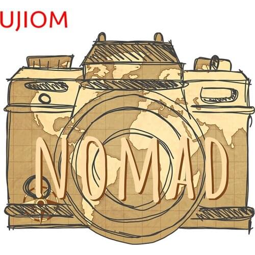 UJIOM Wall Stickers Camera Doodle With World Map Japanese Decoration Sticker Accessories Room Waterproof Home Decor Art Decals