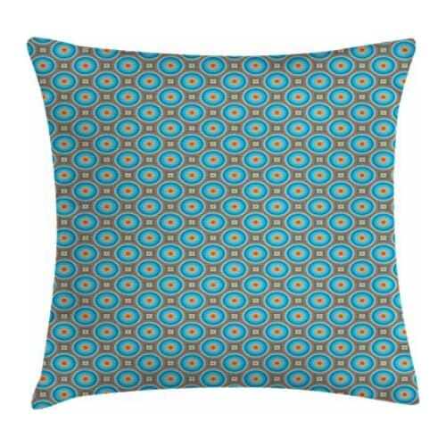 Pooizsdzzz Retro Throw Pillow Cushion Cover, Vintage Bulls Eye n with Abract Geometric Design Warm Color Palette, Decorative