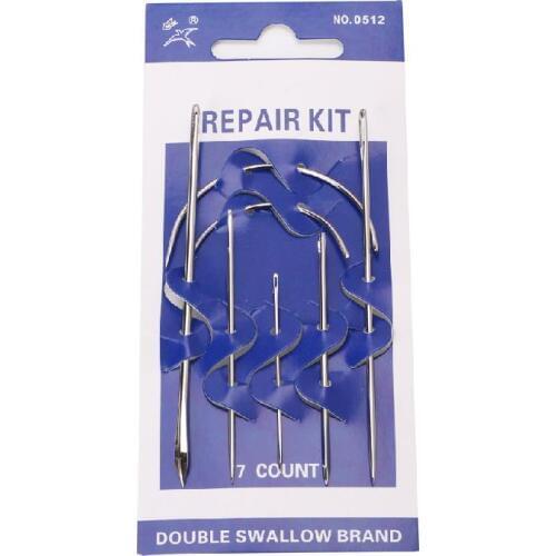 New 7Pcs Hand Sewing Needles Repair Kit Upholstery Carpet Leather Curved Canvas