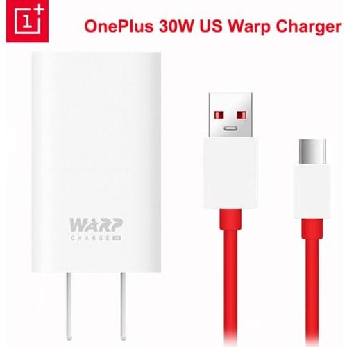 Original OnePlus 8T Warp 30W Charger Fast EU US Plug Charge USB Power Adapter Dash Type-c Cable for 8 Pro 8 7tPro 7T 7 6T Phone