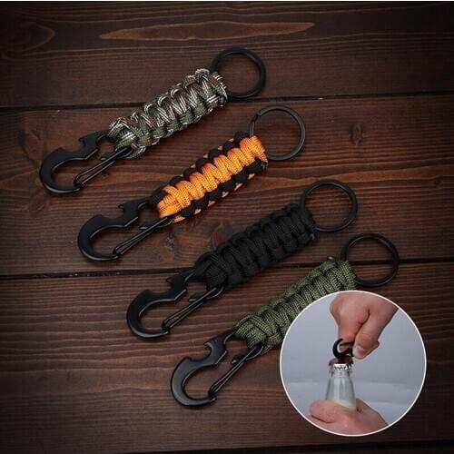 Outdoor Umbrella Rope Car Keychain Climb Keychain Tactical Survival Tool Carabiner Hook Cord Backpack Buckle