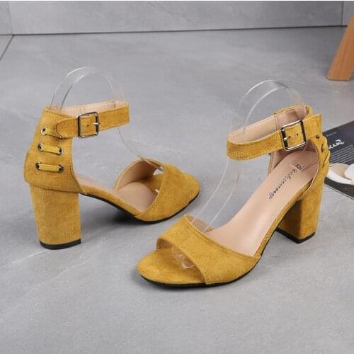 Women Sandals Ankle Strap Heeled Sandals Summer Gladiator Shoes Woman Chunky Heels for Women Open Toe Party Dress Sandal